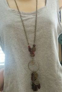 18" long gold chain with bead details